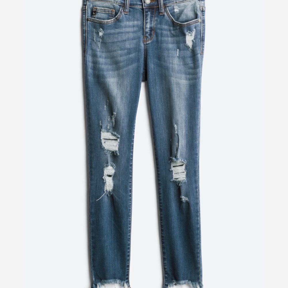 New Judy Blue Peter Skinny Jean Cropped size 14